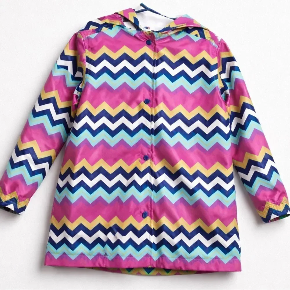 Hartstrings Purple and pink lined raincoat with hood